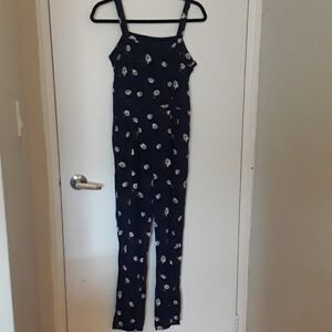 EUC navy floral Abercombie  & Fitch jumpsuit